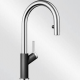 Grifo de cocina BLANCO CARENA-S VARIO ANTRACITA. 521358. Antracita. Sobre encimera
